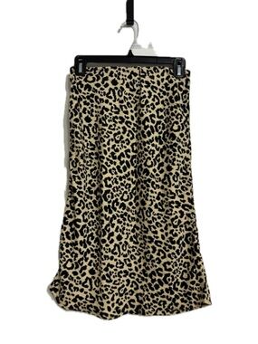 Hollister Leopard Print Midi Skirt - Black on Beige